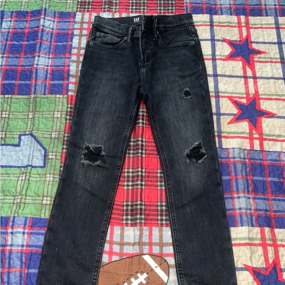 Men's Black Distressed Jeans